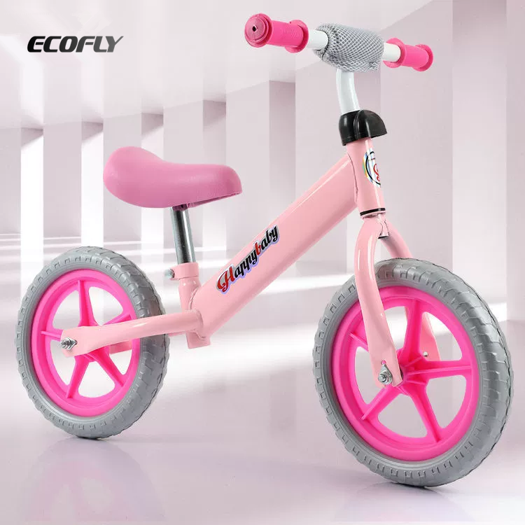 ECOFLY 12" Lightweight Aluminum Kids Balance Bike - High Adjustable (30kg Capacity)
