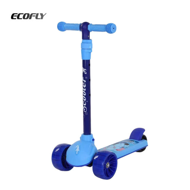 Blue Mi Gao Car Flashing Pedal Kids Foldable Scooter Gift 1-6 Ages